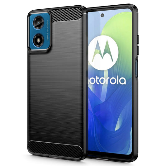 Beschermhoes voor Motorola Moto G24 Power / G04 / G24 / E14, Tech-Protect, Carbon, Zwart 