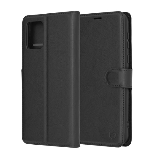 Hoes voor Motorola Moto E13, Techsuit, Leather Folio, Zwart