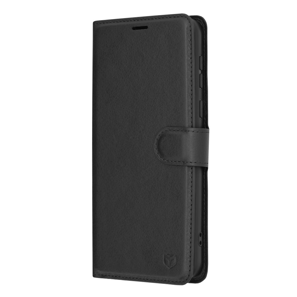 Hoes voor Motorola Moto E13, Techsuit, Leather Folio, Zwart