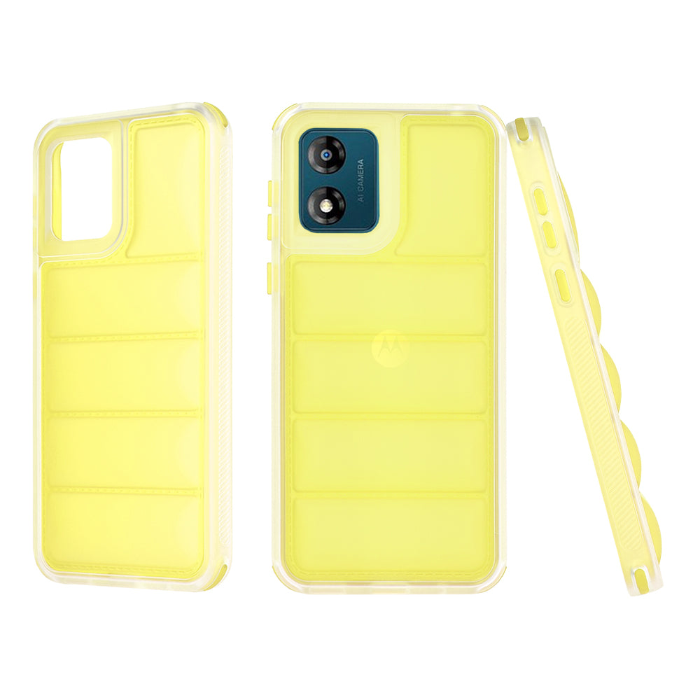Case for Motorola Moto E13, Techsuit, Wave Shield, Yellow