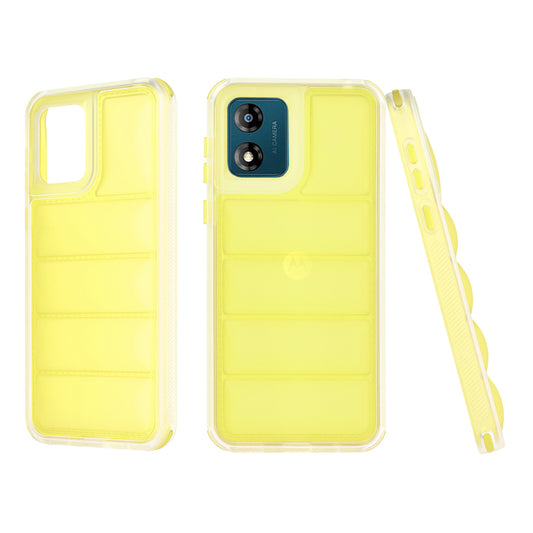 Hoes voor Motorola Moto E13, Techsuit, Wave Shield, Geel