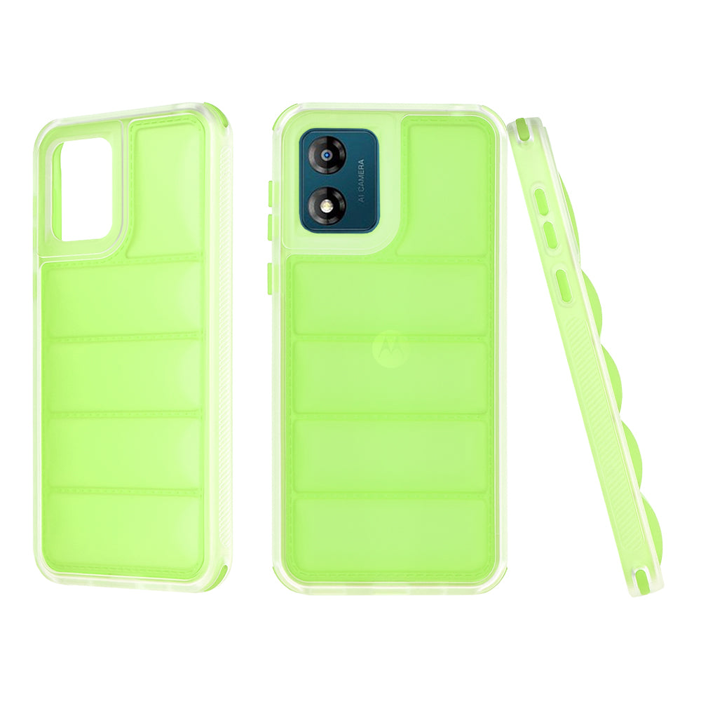 Case for Motorola Moto E13, Techsuit, Wave Shield, Green