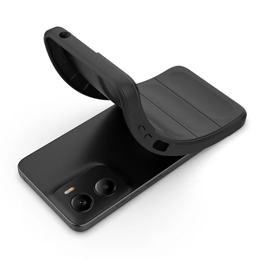 Hoes voor Motorola Moto E15 / G05, Techsuit, Magic Shield, Zwart