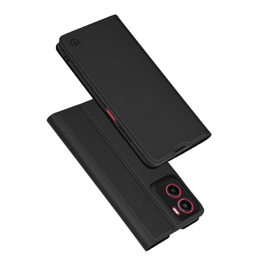 Hoes voor Motorola Moto E15 / G05, Techsuit, Magskin Book, Zwart