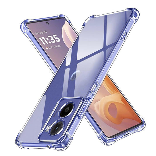 Hoes voor Motorola Moto E15 / G05, Techsuit, Schokbestendig Transparant