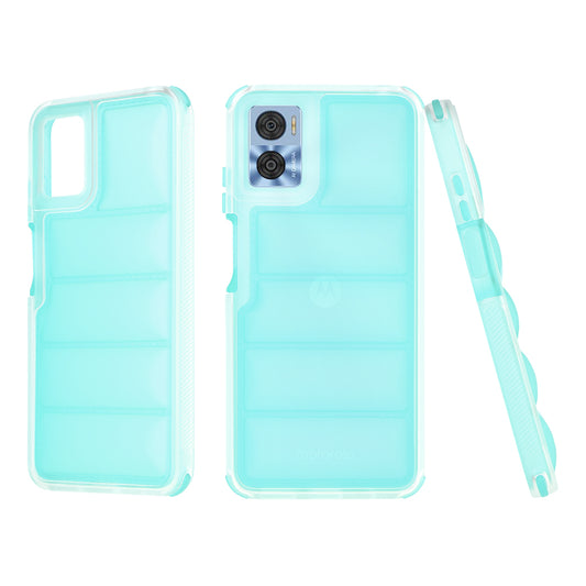 Hoes voor Motorola Moto E22i / E22, Techsuit, Wave Shield, Turkoois