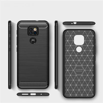 Case for Motorola Moto E7 Plus / G9 Play, Techsuit, Carbon, Black