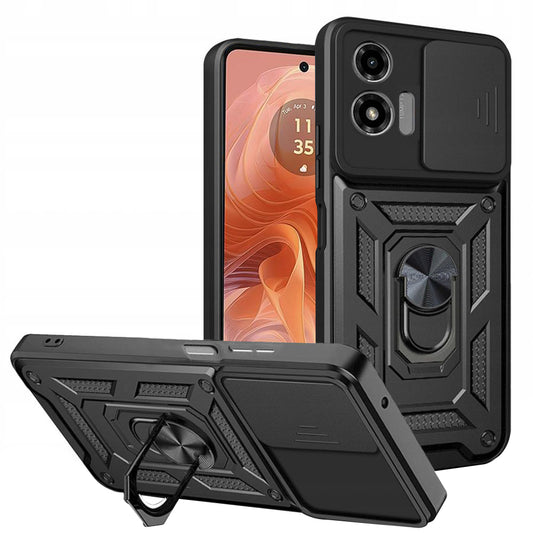 Hoes voor Motorola Moto G04s / E14 / G04 / G24, Techsuit, CamShield, Zwart