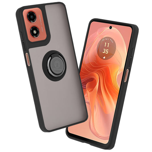 Hoes voor Motorola Moto G04s / E14 / G04 / G24, Techsuit, Glinth, Zwart