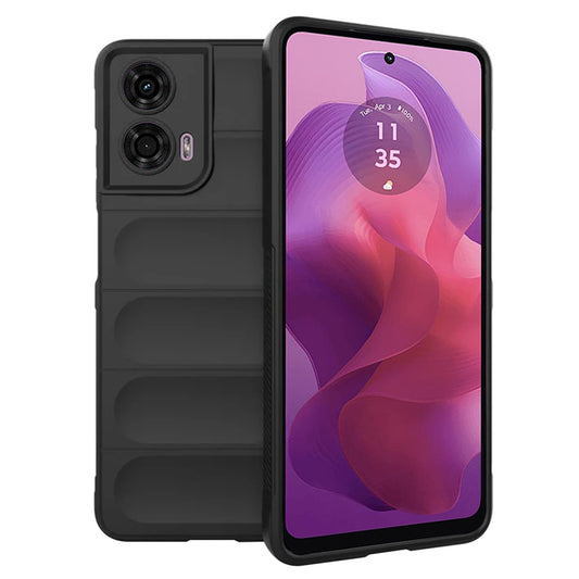 Hoes voor Motorola Moto G04s / E14 / G04 / G24, Techsuit, Magic Shield, Zwart