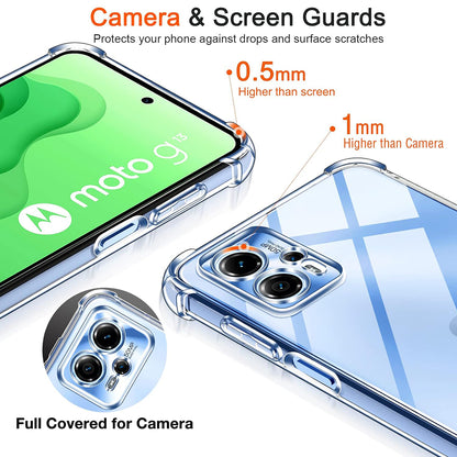 Hoes voor Motorola Moto G04s / E14 / G04 / G24, Techsuit, Schokbestendig Transparant