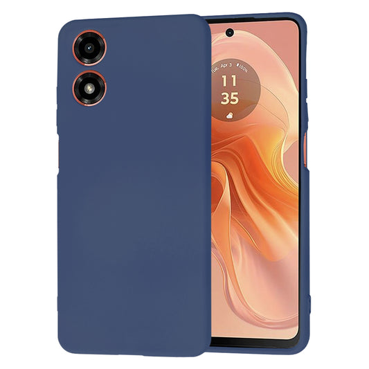 Hoes voor Motorola Moto G04s / E14 / G04, Techsuit, SoftFlex, Marineblauw