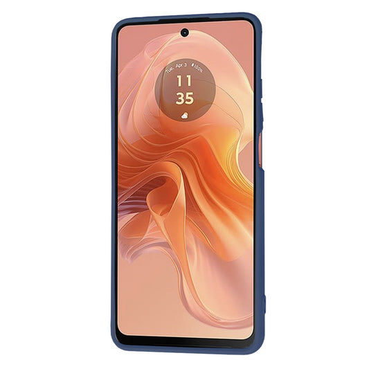 Hoes voor Motorola Moto G04s / E14 / G04, Techsuit, SoftFlex, Marineblauw