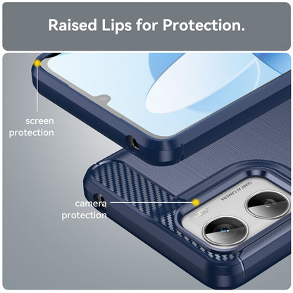 Hoes voor Motorola Moto G06 Power / G06, Techsuit, Carbon, Blauw