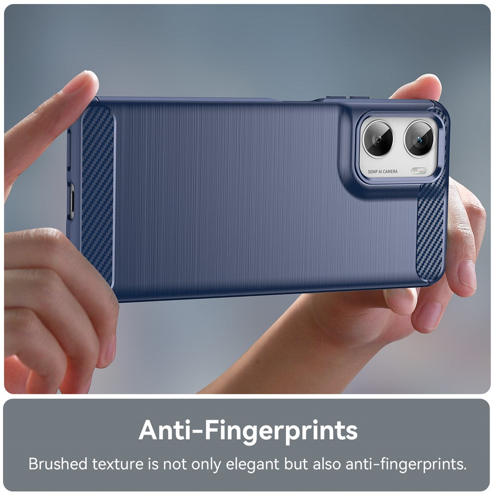 Hoes voor Motorola Moto G06 Power / G06, Techsuit, Carbon, Blauw