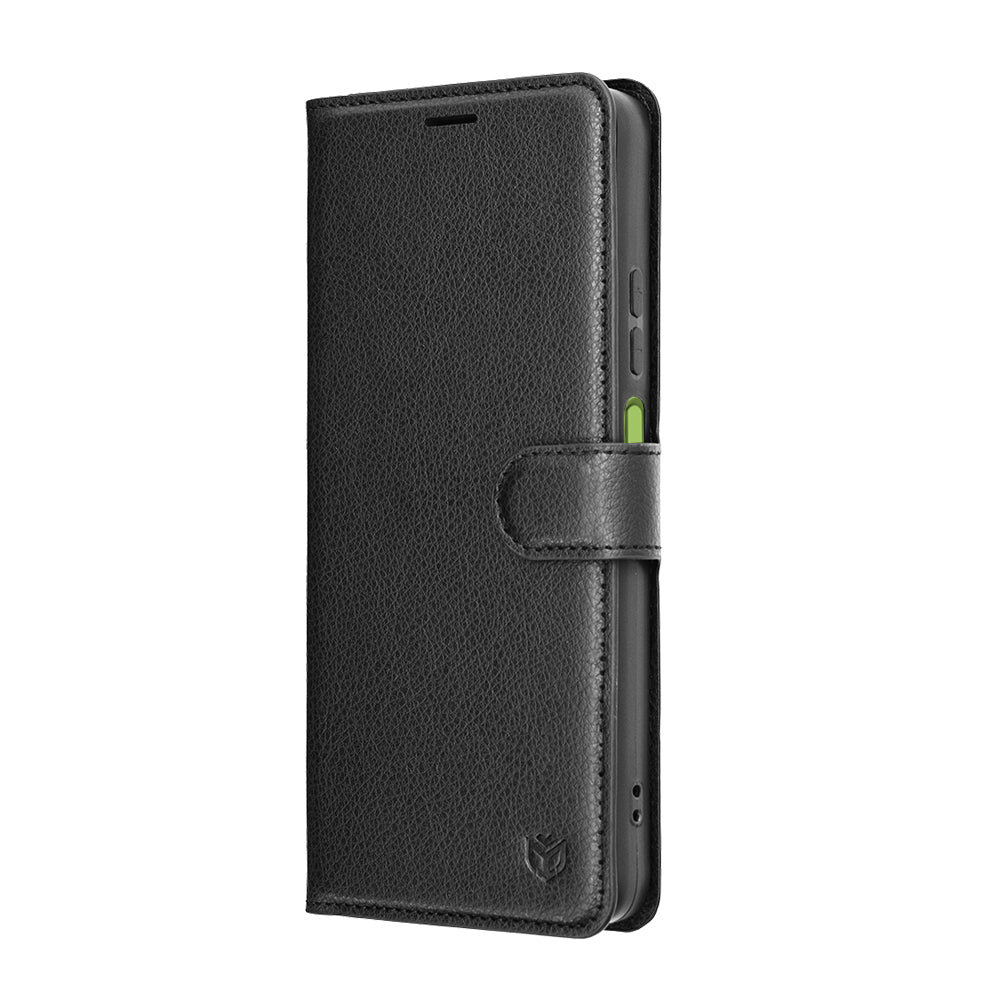 Hoes voor Motorola Moto G06, Techsuit, Leather Folio, Zwart