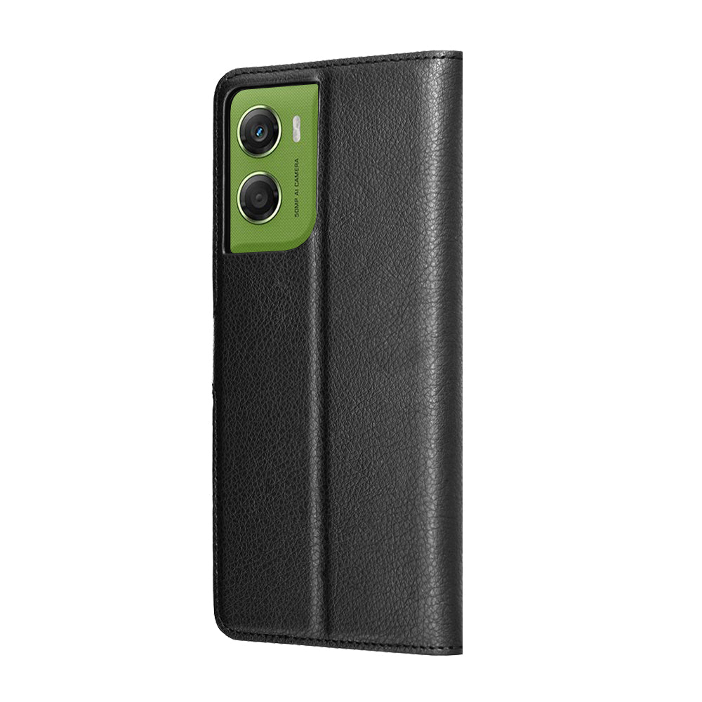 Hoes voor Motorola Moto G06, Techsuit, Leather Folio, Zwart