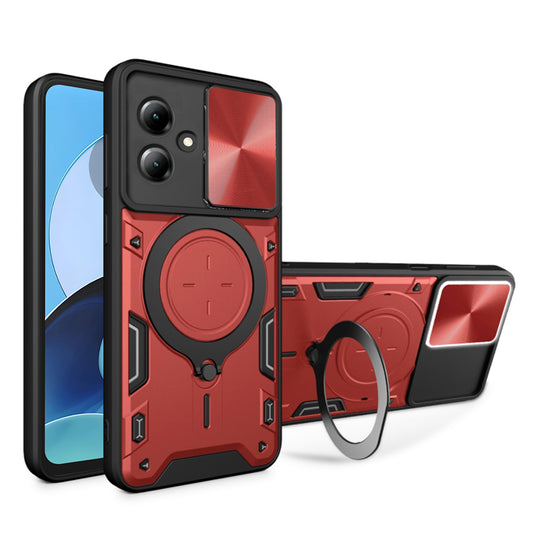 Hoes voor Motorola Moto G14, Techsuit, CamGuard Pro, Rood