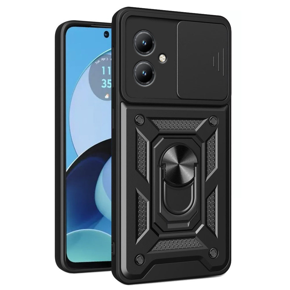 Hoes voor Motorola Moto G14, Techsuit, CamShield, Zwart