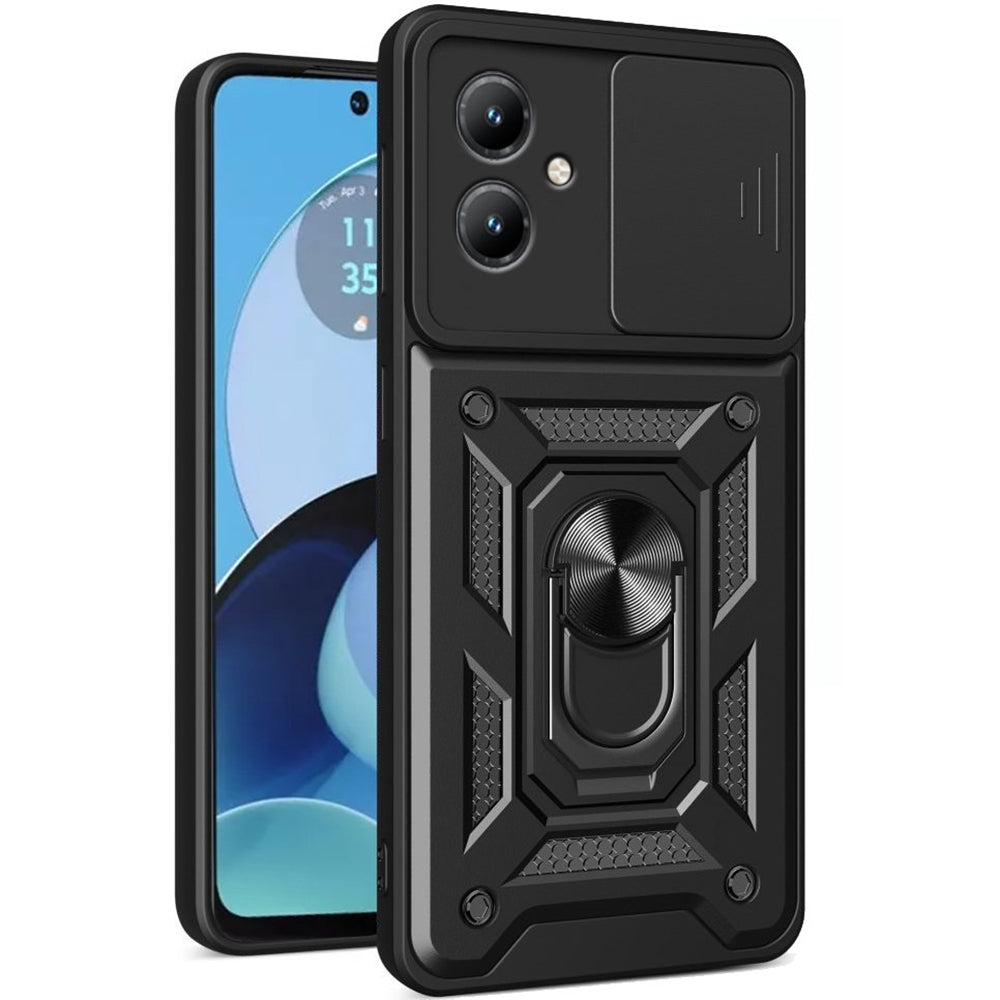 Hoes voor Motorola Moto G14, Techsuit, CamShield, Zwart