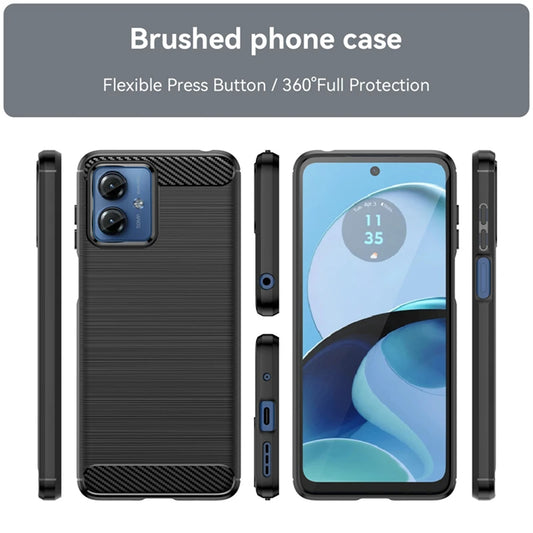 Hoes voor Motorola Moto G14, Techsuit, Carbon, Blauw