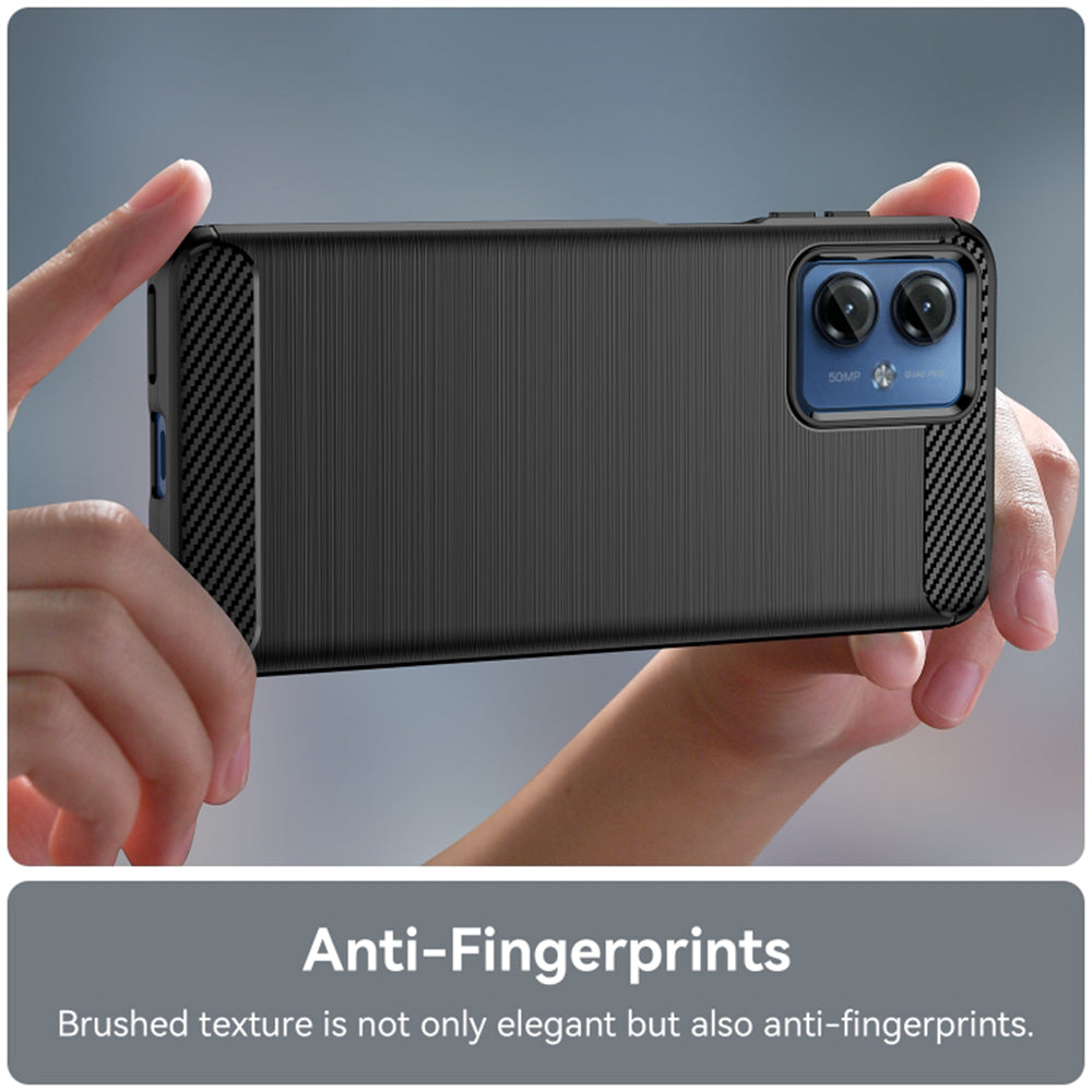 Hoes voor Motorola Moto G14, Techsuit, Carbon, Zwart