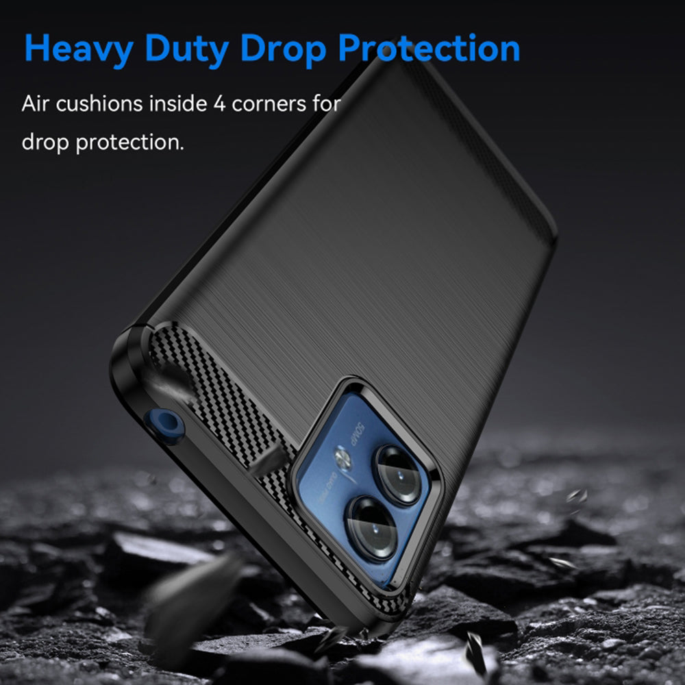 Hoes voor Motorola Moto G14, Techsuit, Carbon, Zwart