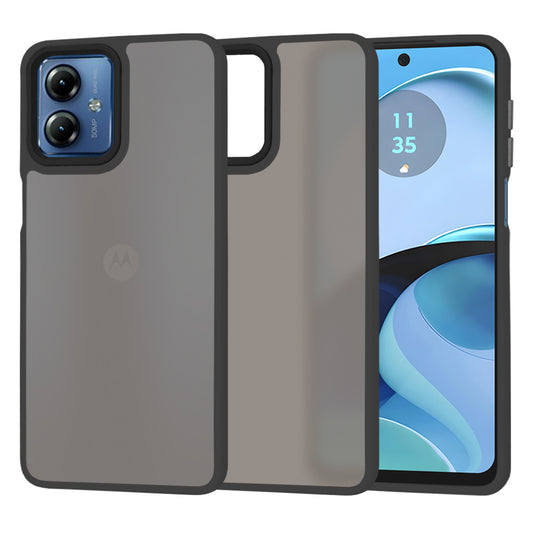 Hoes voor Motorola Moto G14, Techsuit, HaloFrost, Zwart