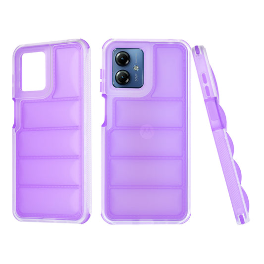 Hoes voor Motorola Moto G14, Techsuit, Wave Shield, Paars