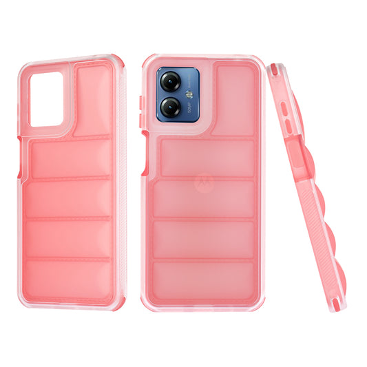 Hoes voor Motorola Moto G14, Techsuit, Wave Shield, Rood
