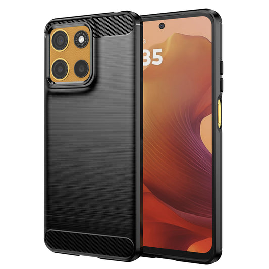Hoes voor Motorola Moto G15 / G15 Power, Techsuit, Carbon, Zwart