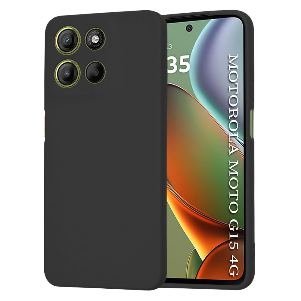 Hoes voor Motorola Moto G15 / G15 Power, Techsuit, SoftFlex, Zwart