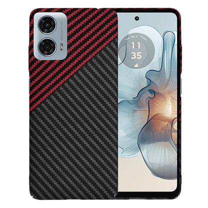 Hoes voor Motorola Moto G24 Power, Techsuit, Carbonite FiberShell, Zwart Rood