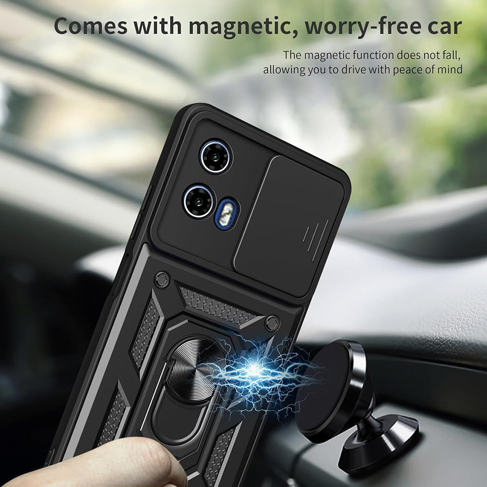 Hoes voor Motorola Moto G31 / G41, Techsuit, CamShield, Zwart