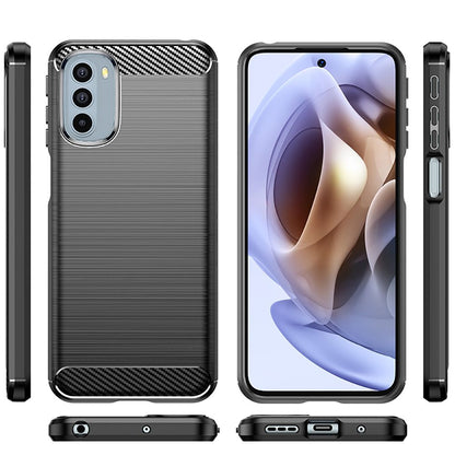 Hoes voor Motorola Moto G31 / G41, Techsuit, Carbon, Zwart
