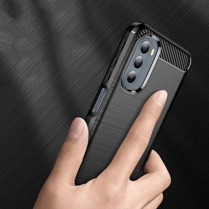 Hoes voor Motorola Moto G31 / G41, Techsuit, Carbon, Zwart