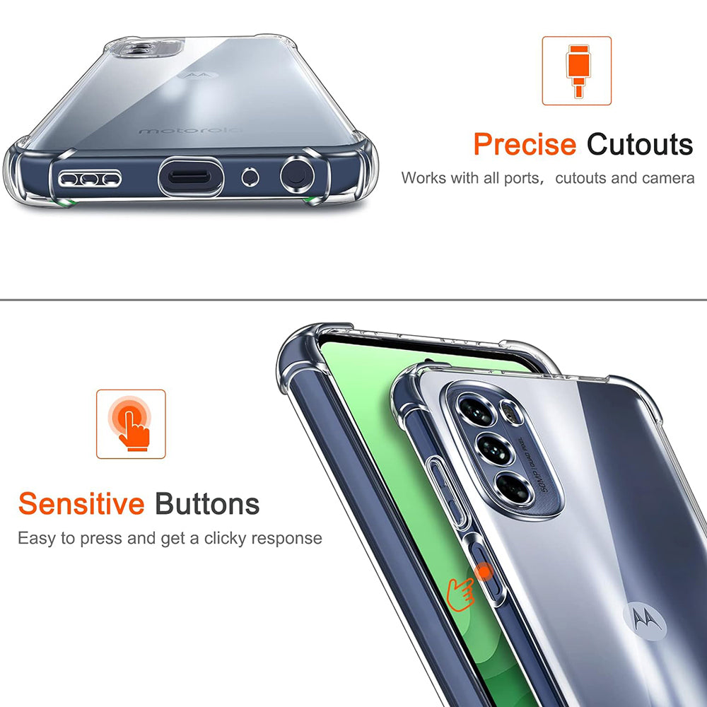 Hoes voor Motorola Moto G31 / G41, Techsuit, Schokbestendig Helder, Transparant