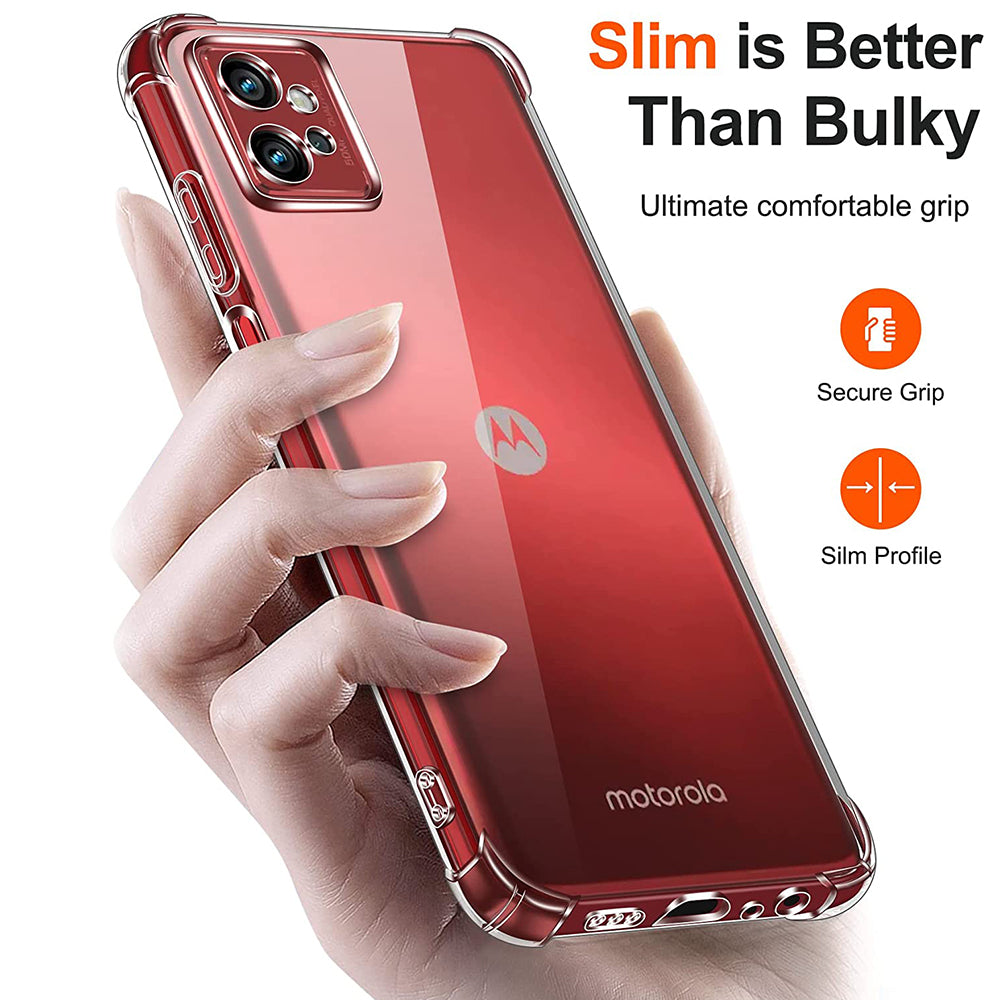 Hoes voor Motorola Moto G32, Techsuit, Schokbestendig Helder, Transparant