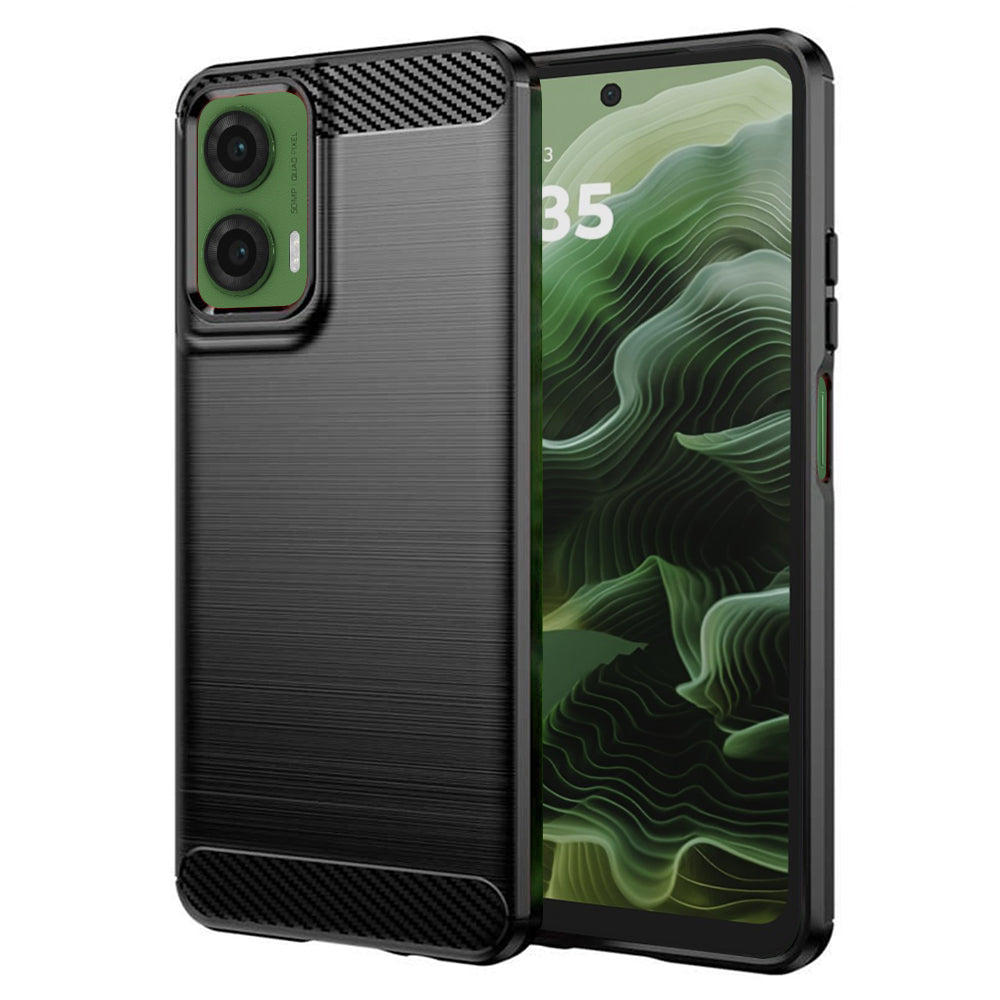Hoes voor Motorola Moto G35, Techsuit, Carbon, Zwart