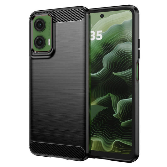 Hoes voor Motorola Moto G35, Techsuit, Carbon, Zwart