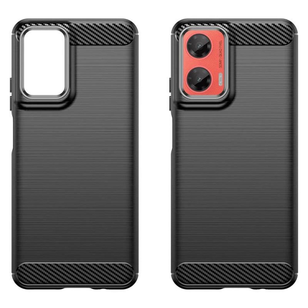 Hoes voor Motorola Moto G35, Techsuit, Carbon, Zwart