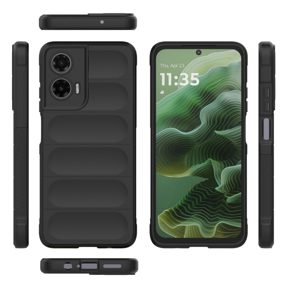 Hoes voor Motorola Moto G35, Techsuit, Magic Shield, Zwart