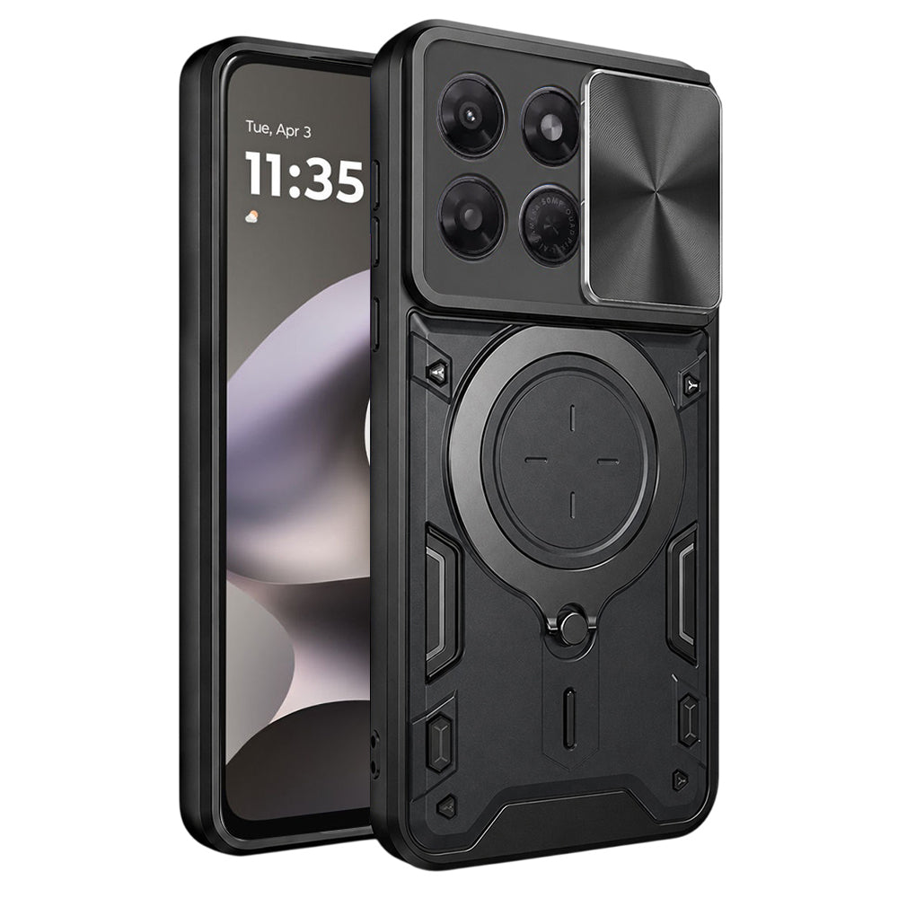 Hoes voor Motorola Moto G37 Power, Techsuit, CamGuard Pro, Zwart