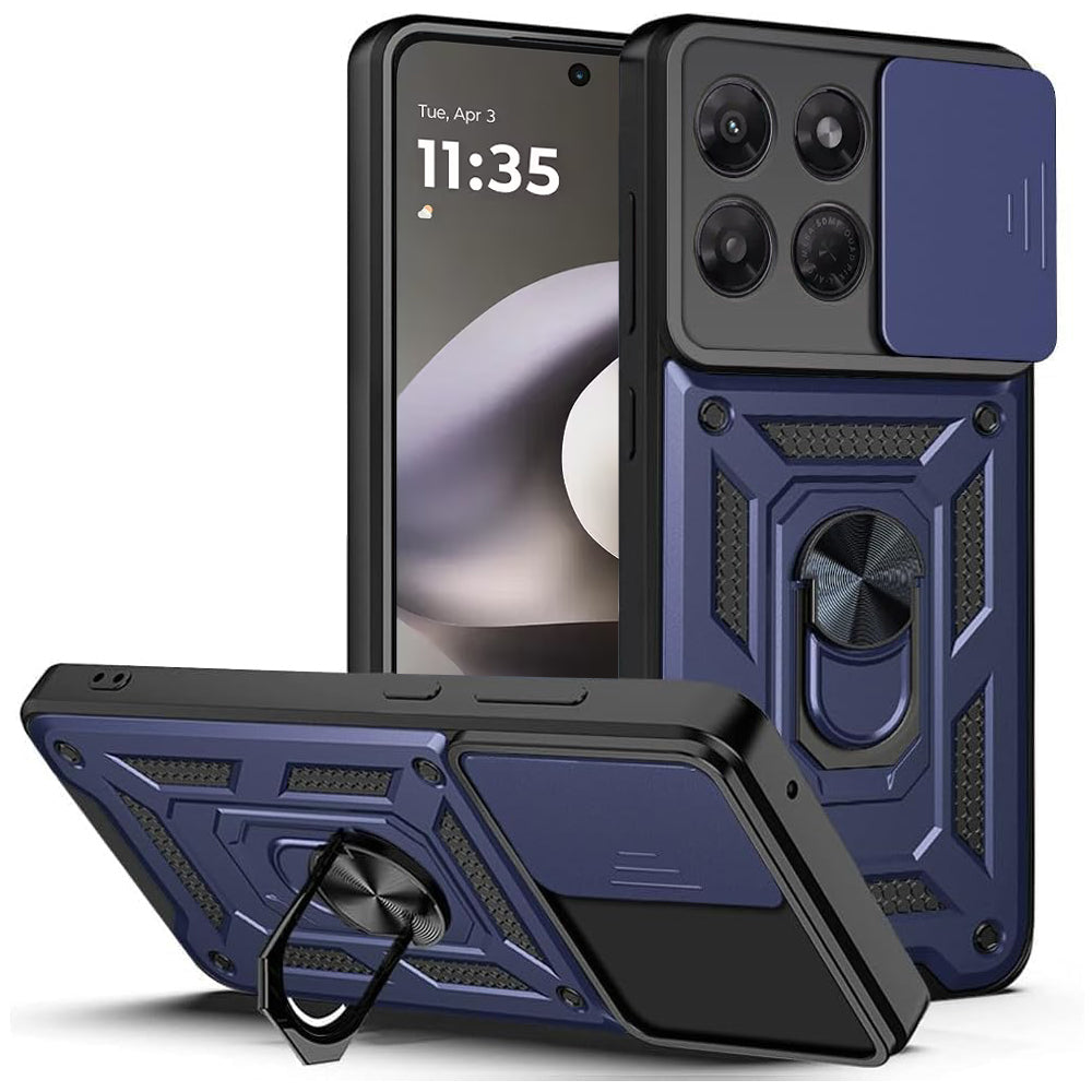 Hoes voor Motorola Moto G37 Power, Techsuit, CamShield, Blauw