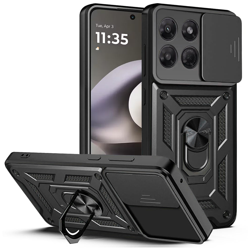 Hoes voor Motorola Moto G37 Power, Techsuit, CamShield, Zwart