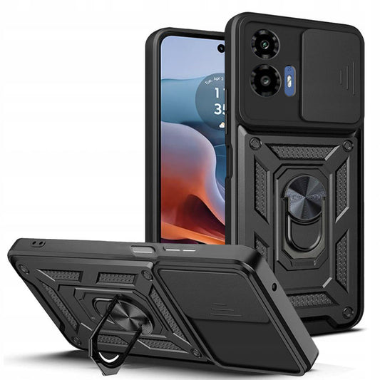 Hoes voor Motorola Moto G45 / G34, Techsuit, CamShield, Zwart