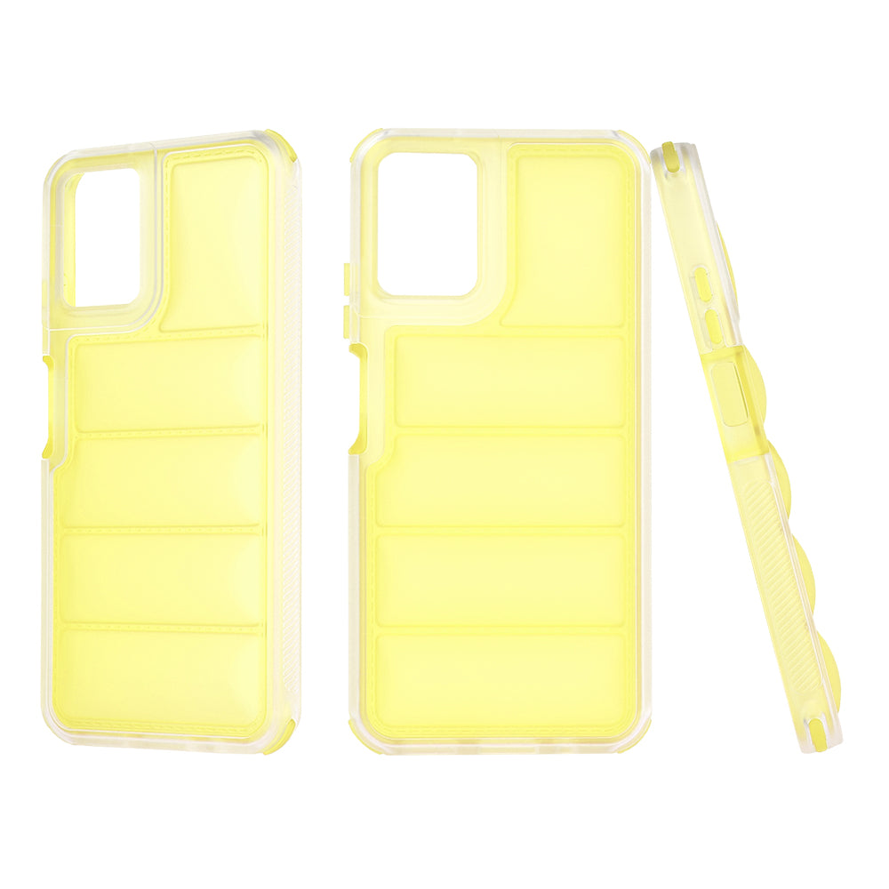 Hoes voor Motorola Moto G45 / G34, Techsuit, Wave Shield, Geel