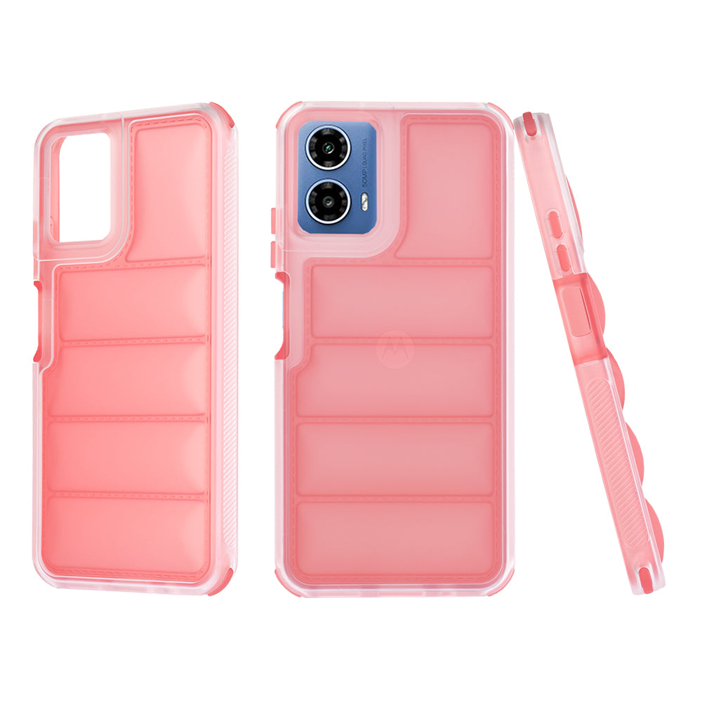 Hoes voor Motorola Moto G45 / G34, Techsuit, Wave Shield, Rood
