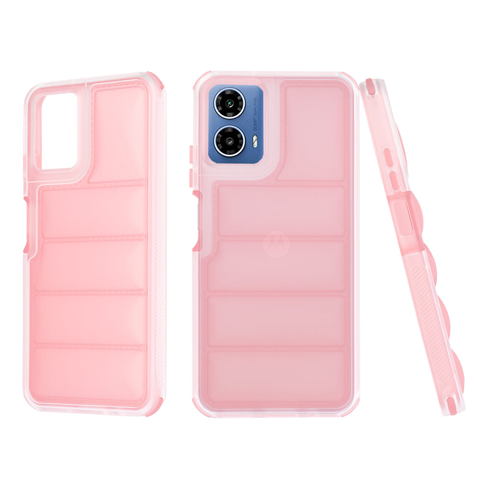 Hoes voor Motorola Moto G45 / G34, Techsuit, Wave Shield, Roze