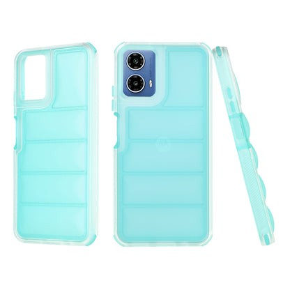 Hoes voor Motorola Moto G45 / G34, Techsuit, Wave Shield, Turkoois